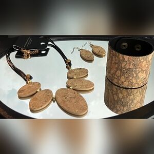 Necklace with earrings and bracelet